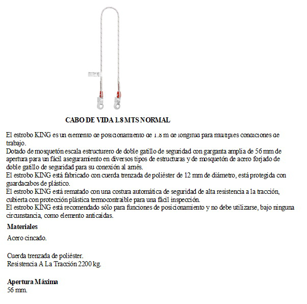 Cabo Normal Cabo de Vida 1.80 mts. Normal – Cofaseg